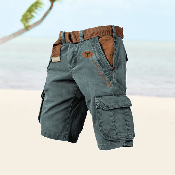 Praktische Herrenshorts Ethan mit mehreren Cargo-Taschen. Robust & vielseitig für Outdoor-Aktivitäten & Alltag.