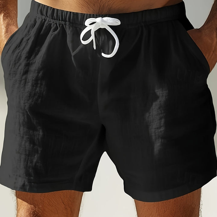 Kurze Herren Sportshorts mit Kordelzug, bequem und schnelltrocknend für alle Aktivitäten.