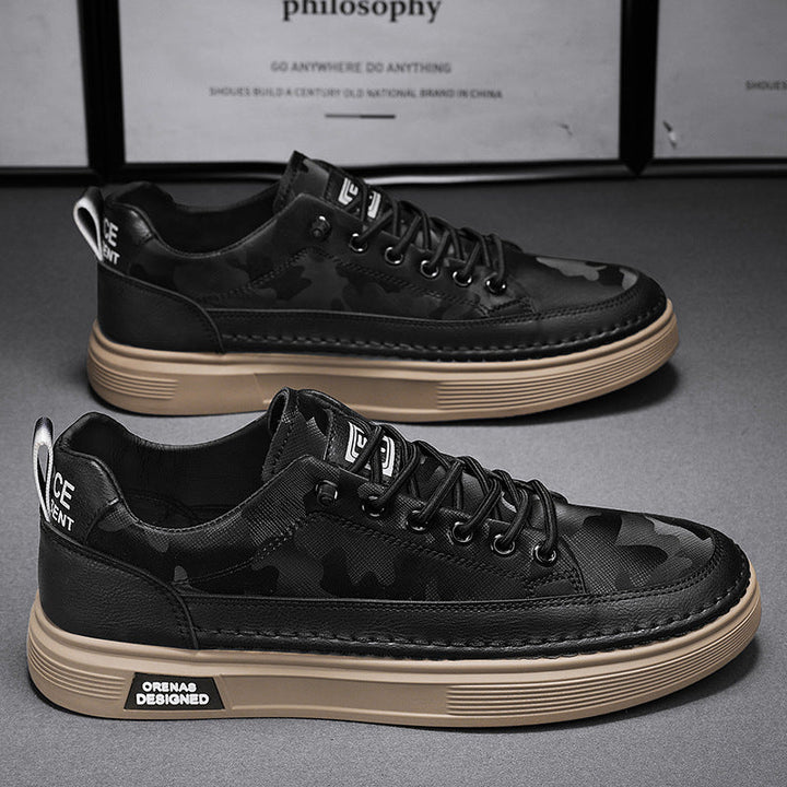 Moderne schwarze Herren Slip-On Sneaker, stylisch, leicht & robust, perfekt für Alltag.