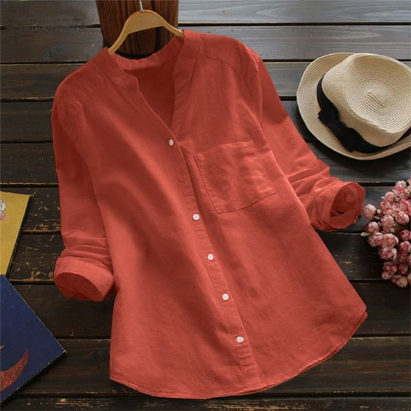 Stilvolles Damen Leinenhemd Isla mit langen Ärmeln, leicht & vielseitig, perfekt für Sommer- & Frühlingsmode.