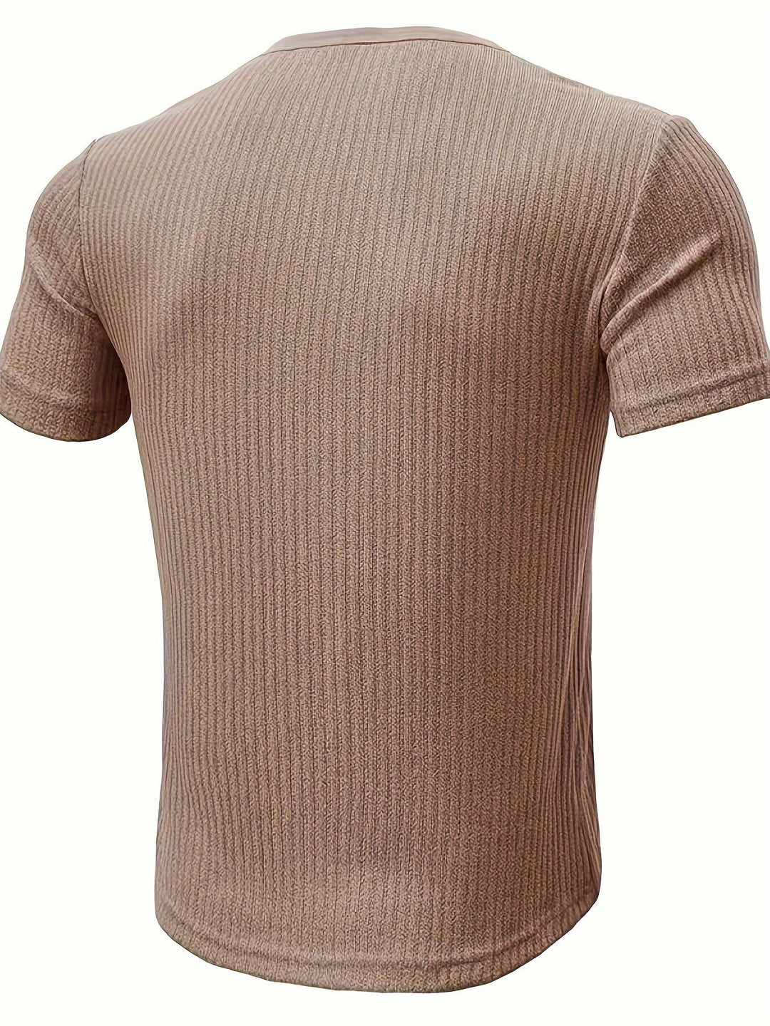 Stilvolles, bequemes Herren Henley T-Shirt mit kurzer Ärmel, gerippt. Ideal für Frühling & lässige Outfits.