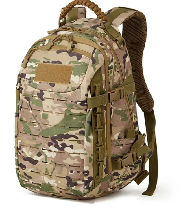 Herren Militär Rucksack mit Molle System, vielseitig für Wandern, Camping und Outdoor-Abenteuer.