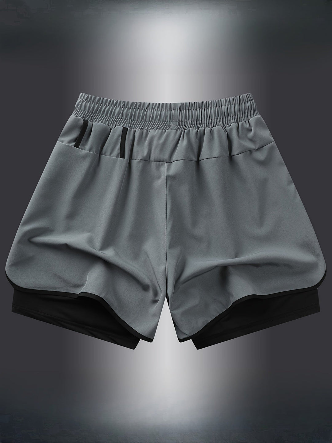 Leichte Herren Sommer Laufshorts 2-in-1, atmungsaktiv und schnelltrocknend für heiße Tage. Perfekt für Jogging.