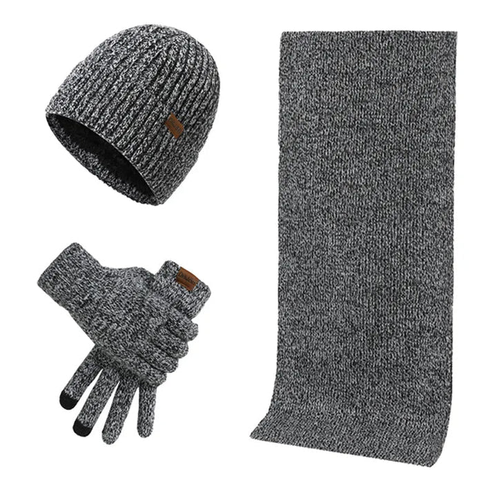 Lässiges Männer Winterset: warme Mütze, Schal & Handschuhe für Herren. Perfekt für Outdoor & Komfort.