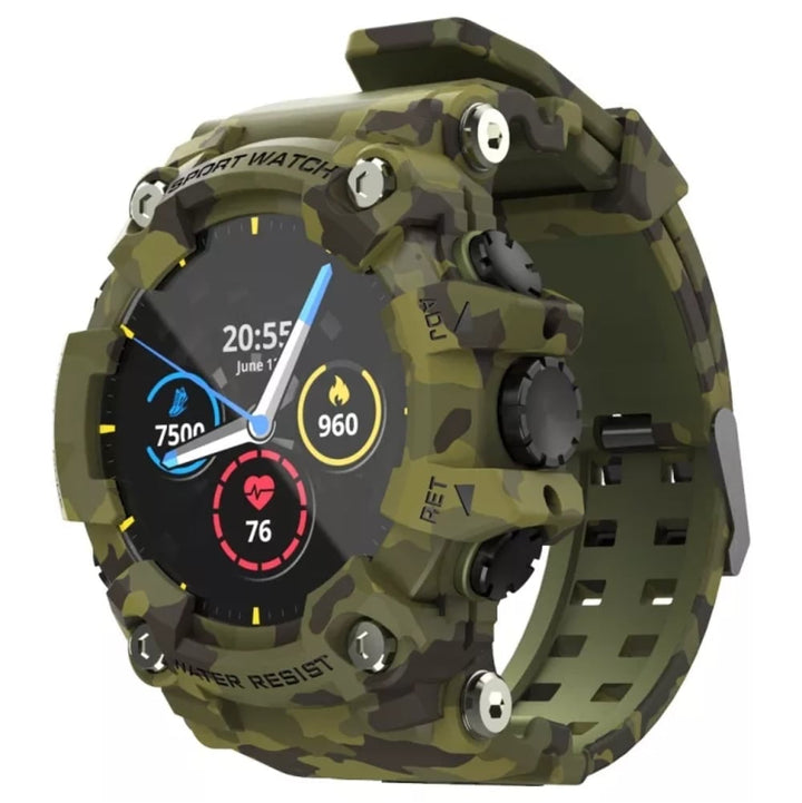 Klare Anzeige auf der robusten Smartwatch mit Touch Display. Optimiert für Outdoor-Bedingungen & Aktivitätstracking.