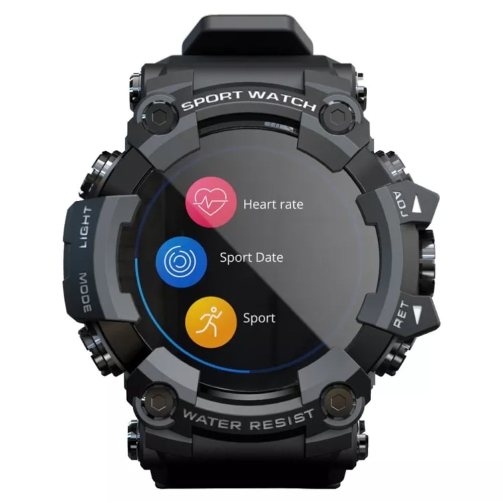 Moderne Bluetooth Smartwatch mit Touch Display, GPS & Aktivitätstracker. Präzise Daten für dein Outdoor-Training.