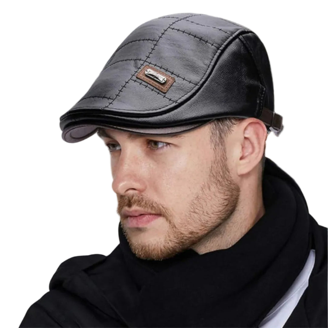 Verstellbare Herren Flatcap im klassischen Retro-Stil. Ideale Kopfbedeckung für Herbst, Winter und Frühling.