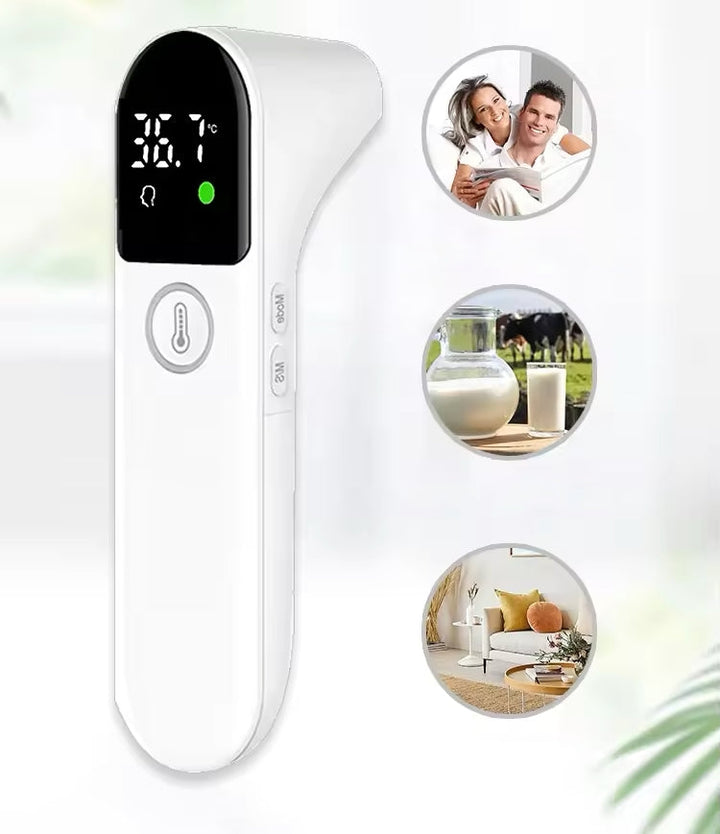 Infrarot-Fieberthermometer, kontaktlos und präzise, ideal für die schnelle und hygienische Temperaturkontrolle.