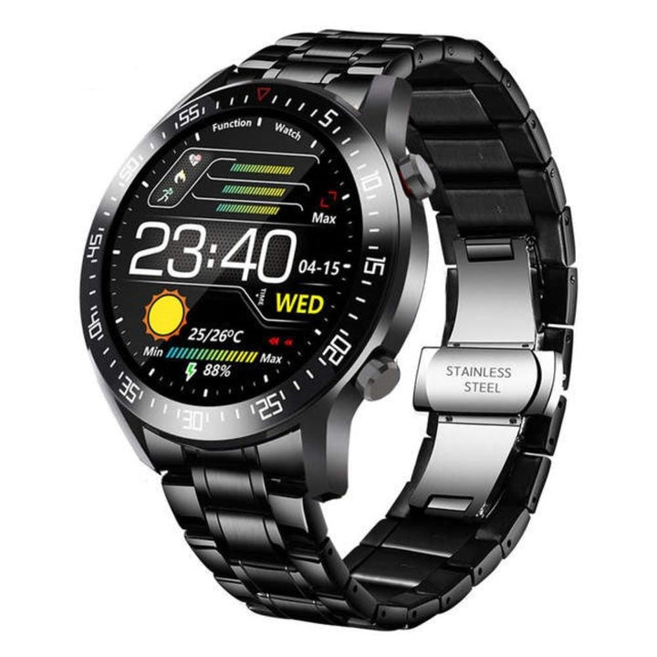 Wasserdichte Fitnessuhr & Sportuhr für Damen & Herren, misst Herzfrequenz & Schritte via Bluetooth.