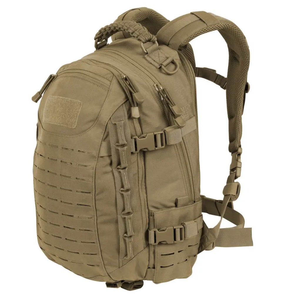 Schwarzer, vielseitiger Outdoor Rucksack für Herren, ideal für Survival, Reisen oder täglichen Gebrauch.