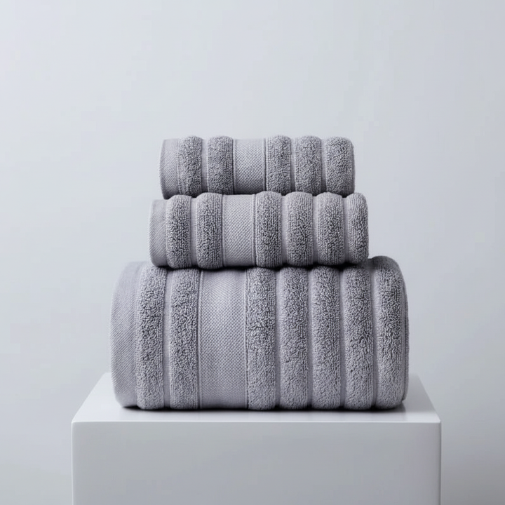 CottonDream Baumwoll-Handtuchset, hochwertige Badtextilien aus 100% Baumwolle, weich und saugfähig.