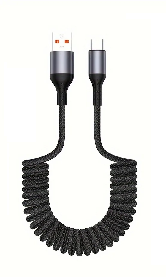 Effizientes 100W USB-C Federkabel für schnelle Akkuladung & Daten. Mehr Zeit, weniger Warten.