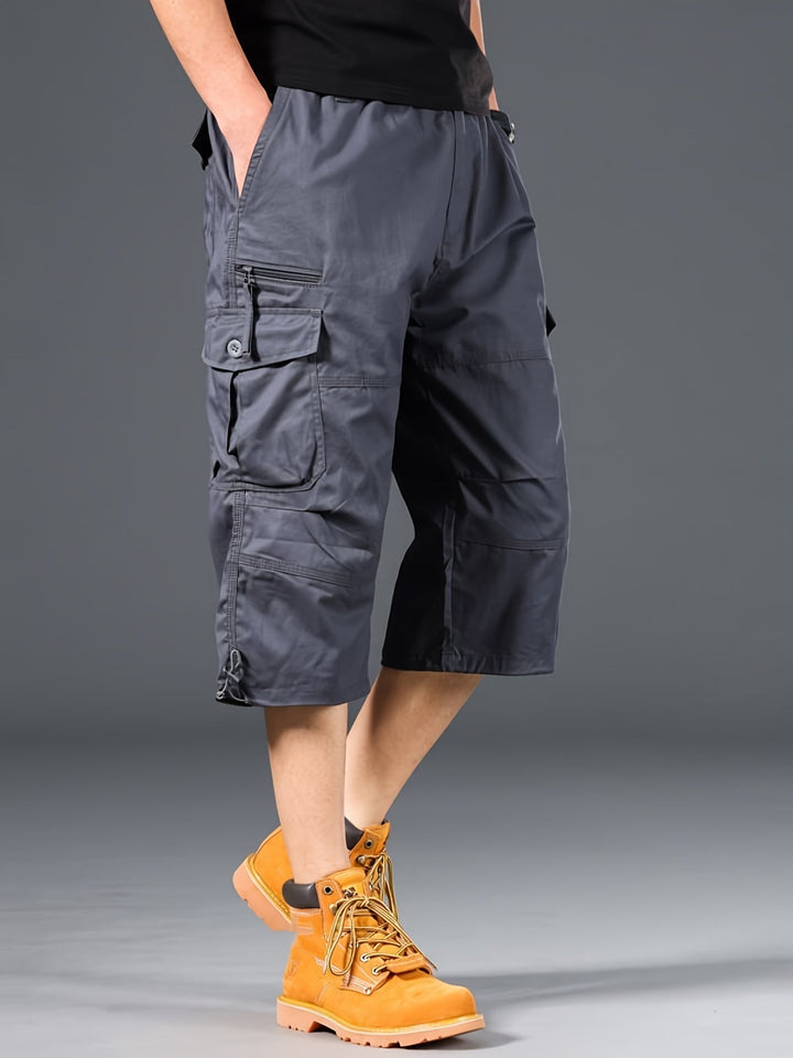 Bequeme Herren Sommer Cargo Shorts, extra lang, perfekt für heiße Tage.