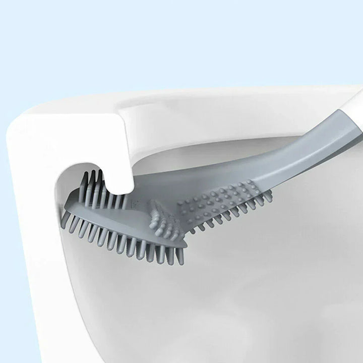 Moderne WC-Bürste mit TPR-Borsten und belüftetem Wandhalter für optimale Badhygiene.