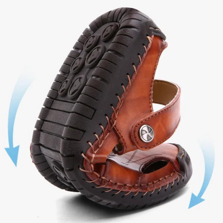 Herren Sandalen mit Fußbett für Orthopädie & Komfort: Ideal für Freizeit & lange Tage.