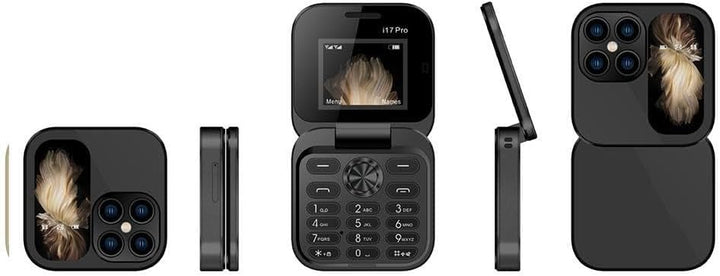 Offenes Klapp-Handy mit deutlichem Display und großer Tastatur. Einfache Bedienung für jedermann.