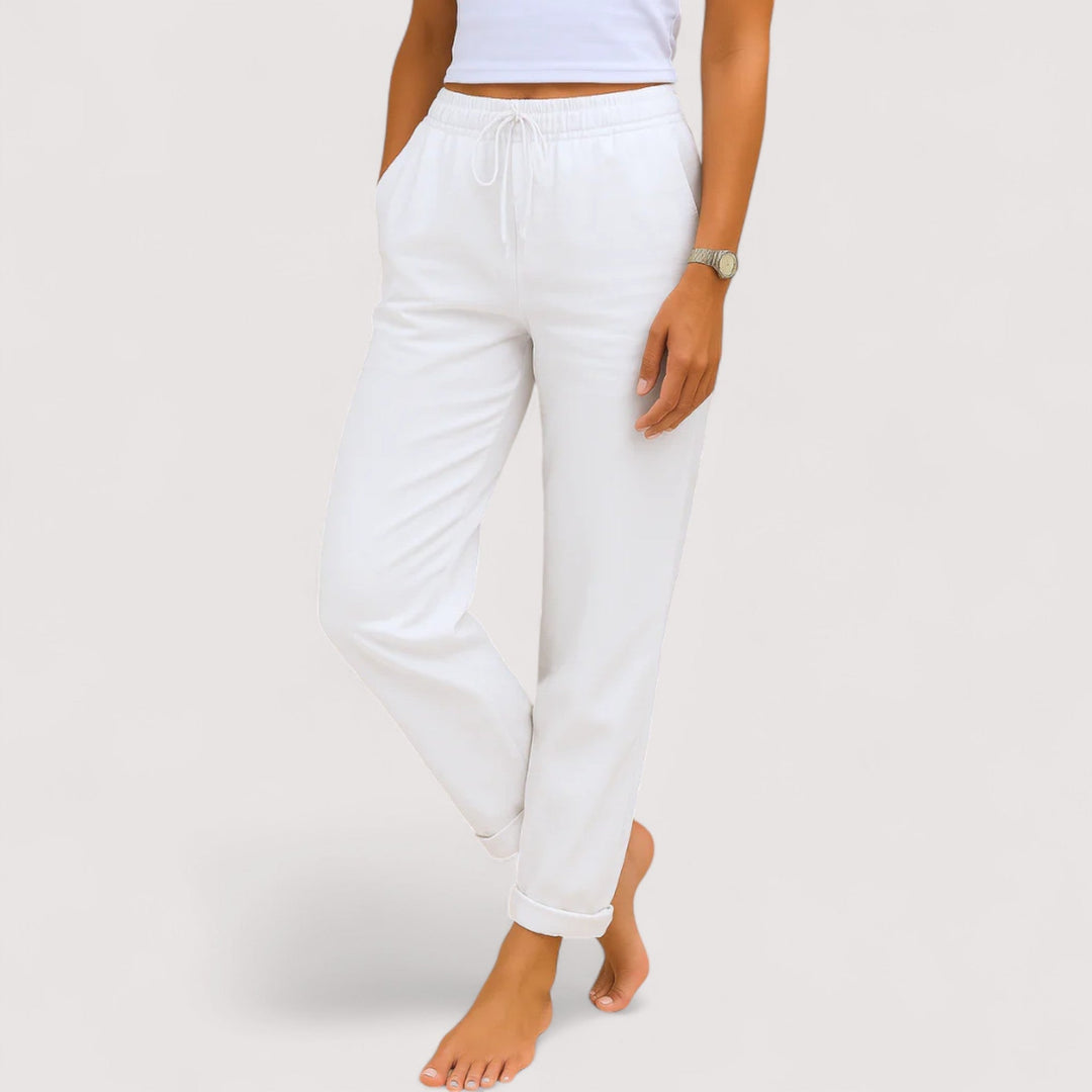 Elegante Damen Weite Hose mit lockerer Passform. Ideal als bequeme Alltagshose oder stylische Freizeithose.