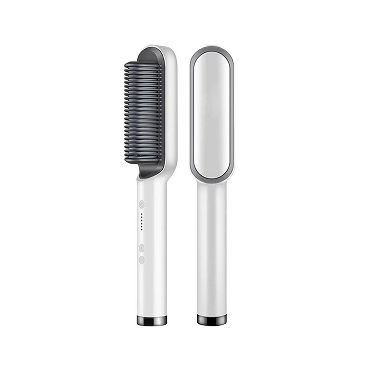 Damen professionelle beheizte Glättungsbürste für glänzendes, glattes Haar. Ideal für schnelles Styling & Haarpflege.