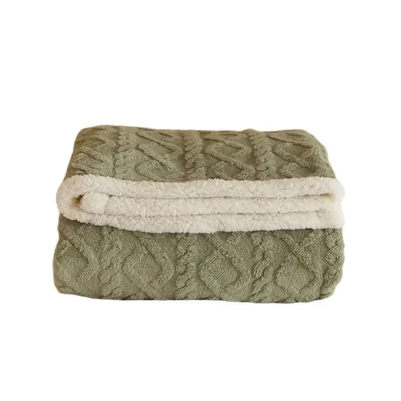 Premium Lammwoll-Winterdecke, kuschelig, gemütlich und flauschig, spendet wohlige Wärme.