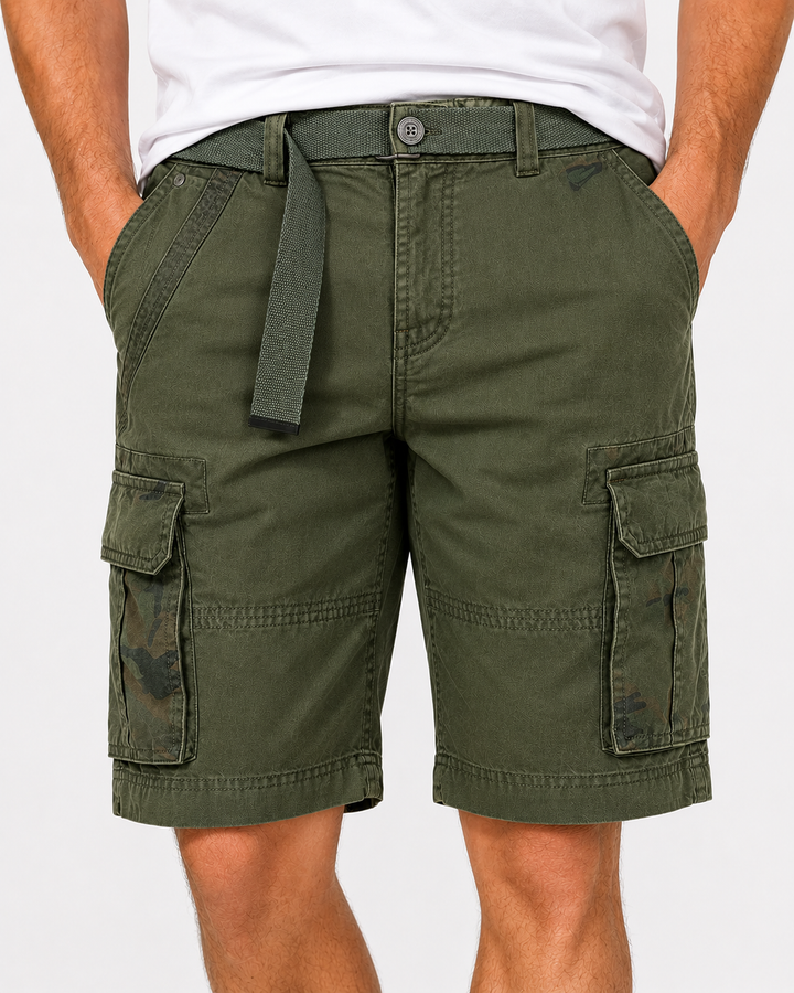 Robuste Camouflage Herren Cargo Shorts Bermuda für Sommer, Freizeit; bequeme Passform.