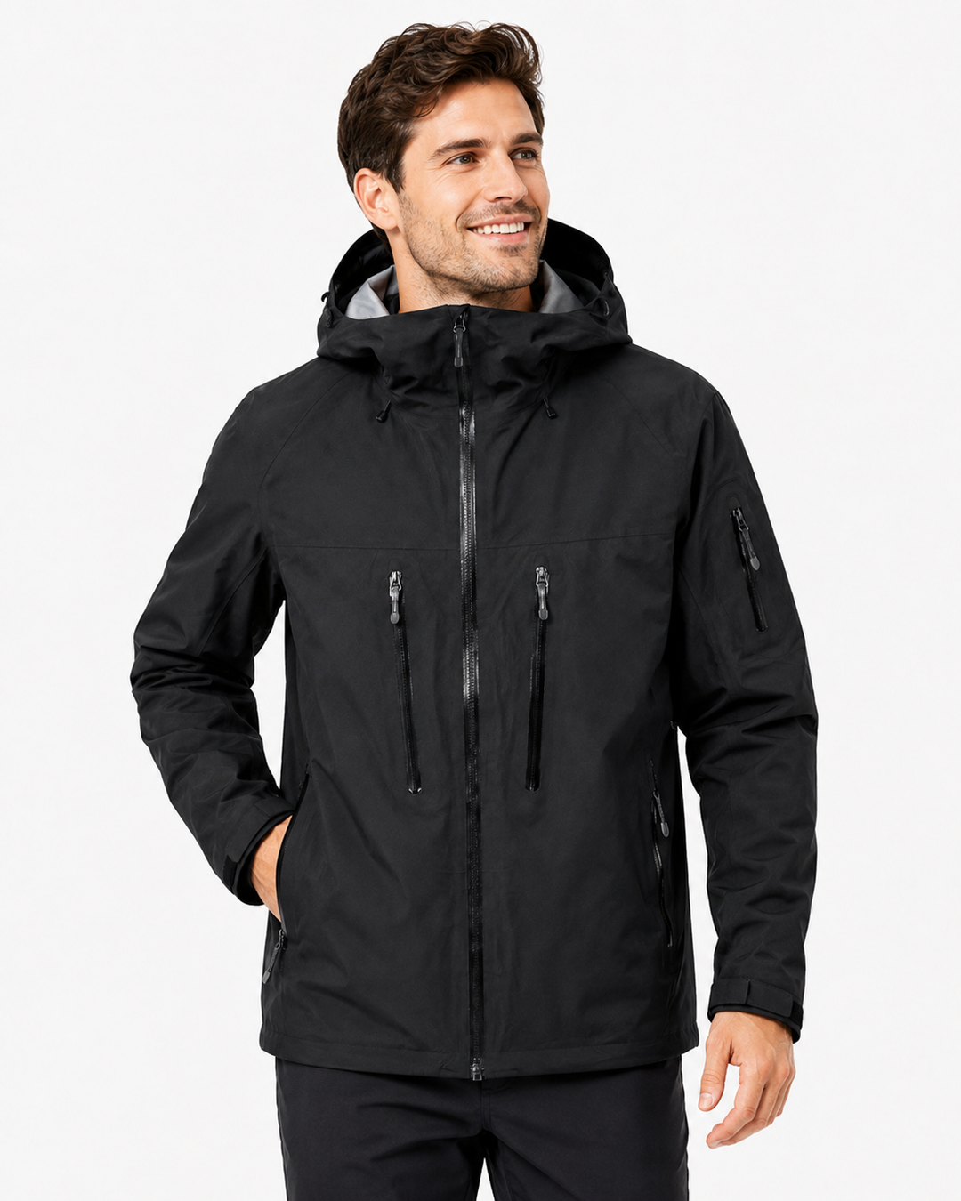 Winddichte Outdoor-Jacke für Herren, ideal als zuverlässiger Regenschutz bei Sport & Freizeit.
