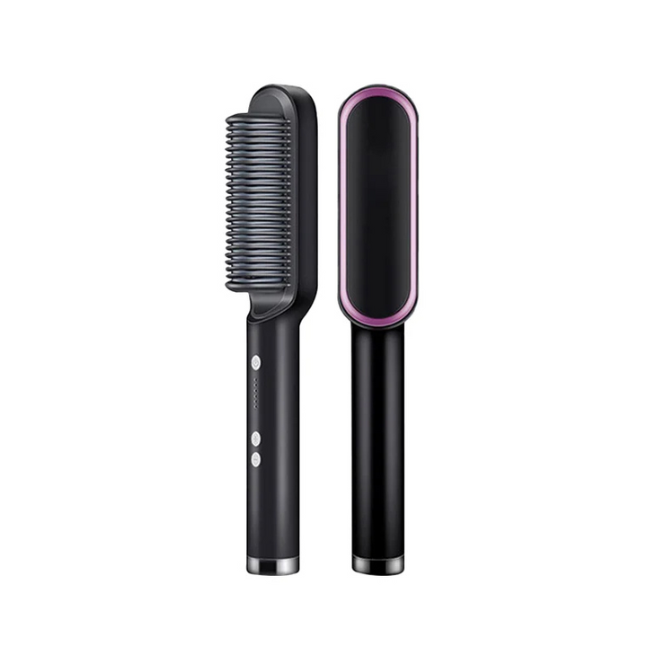 Keramik-Turmalin Glättungsbürste für Damen mit Schnellheizfunktion. Für seidig glattes Haar und effektives Styling.