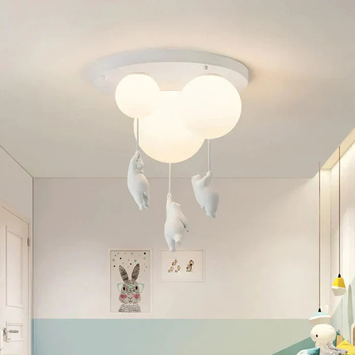 Traumhafte Kinderzimmerlampe: Bär & Ballon LED-Deckenleuchte. Magisches Licht für Mädchen und Jungen.