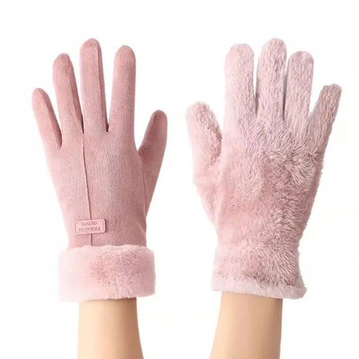 Schwarze Winterhandschuhe für Frauen, warm, wetterfest & touchscreen-tauglich für Outdoor.