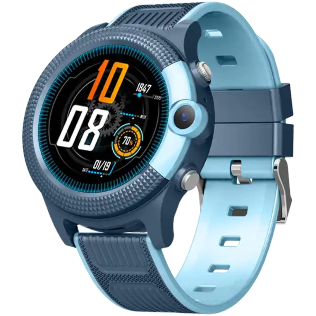 Elternteil richtet die Kinder Smartwatch mit GPS-Ortung und Elternkontrolle für ihr Kind ein.
