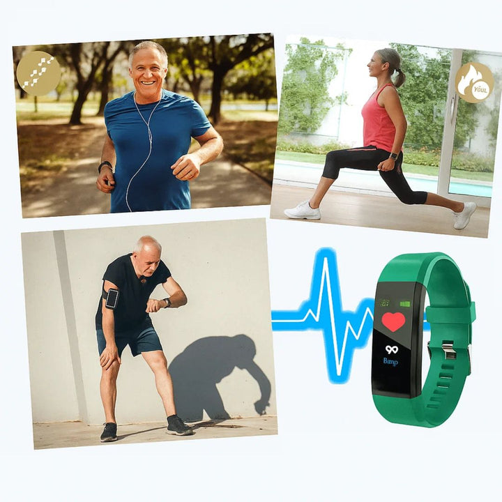Senioren-Smartwatch überwacht Herzfrequenz & Sauerstoffsättigung. Gesundheitsüberwachung jederzeit.