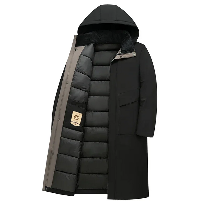 Herren Freizeit Steppmantel mit Kapuze. Warm, stylisch & funktionaler Wintermantel für Komfort.