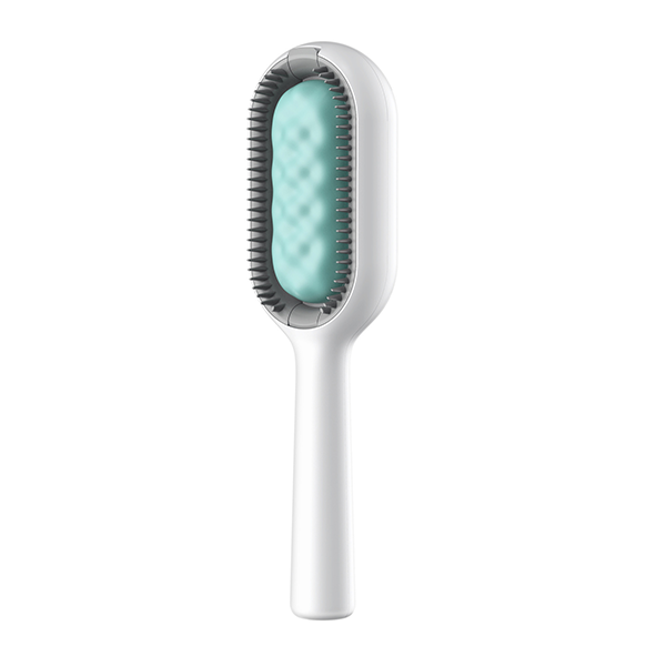 Innovatives Pflegezubehör: 2-in-1 Haustierkamm für Fellpflege, Entwirren und entspannende Massagedusche.