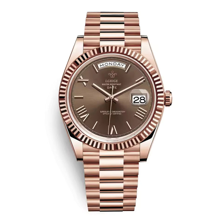 Elegante Herrenuhr in Geschenkbox, bereit zum Verschenken, ein zeitloses und praktisches Accessoire für Männer.