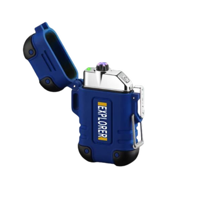 Unisex Sturmfeuerzeug, wasserdicht & windfest. USB-Ladefunktion, ideal für Outdoor-Survival.