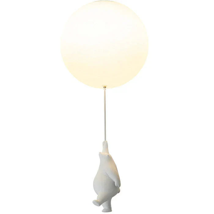 Stimmungsvolle LED-Pendelleuchte CloudBear. Bär & Ballon Design für das Kinderzimmer.