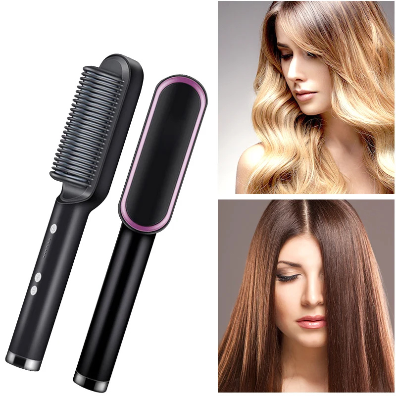 Professionelle Glättungsbürste für einfaches Haarstyling zu Hause. Perfekt für Damen, die eine glatte Frisur wünschen.