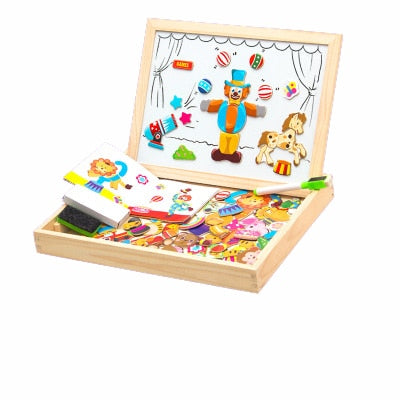 Magnetische Spieltafel für Kinderzimmer, unterstützt kreatives Malen, Rechnen & Bauen mit Magneten.