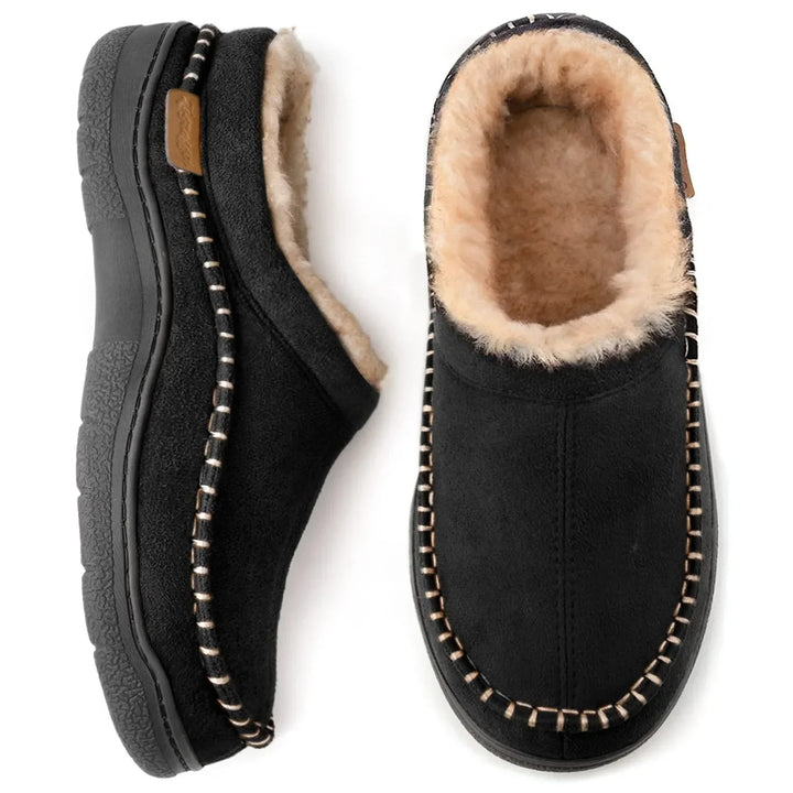 Slip-on Herren Winter-Loafer, bequem und rutschfest, ideal als Freizeitschuh mit Plüschfutter.
