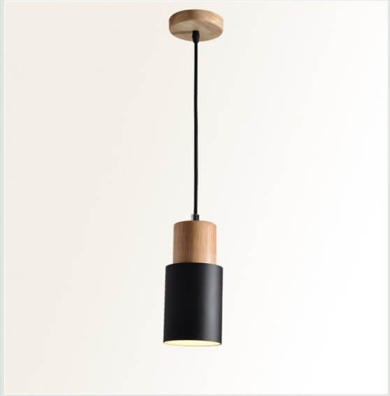 Weiße minimalistische LED-Pendelleuchte, zylindrisch, Deckenleuchte für skandinavische Räume.