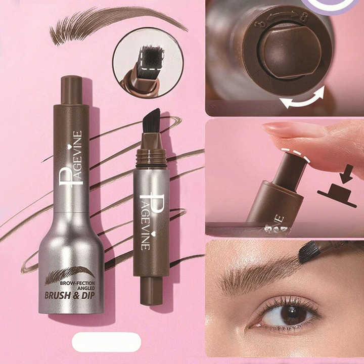 Farbswatches des wasserfesten Augenbrauenstifts für verschiedene Haarfarben. Wischfeste Kosmetik für Augen.