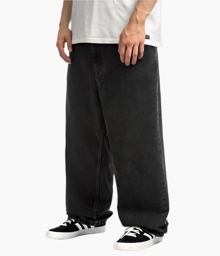 Herren Oversized Jeans in Dunkelblau, lockerer Schnitt, ideal für Streetwear & urbanen Komfort.