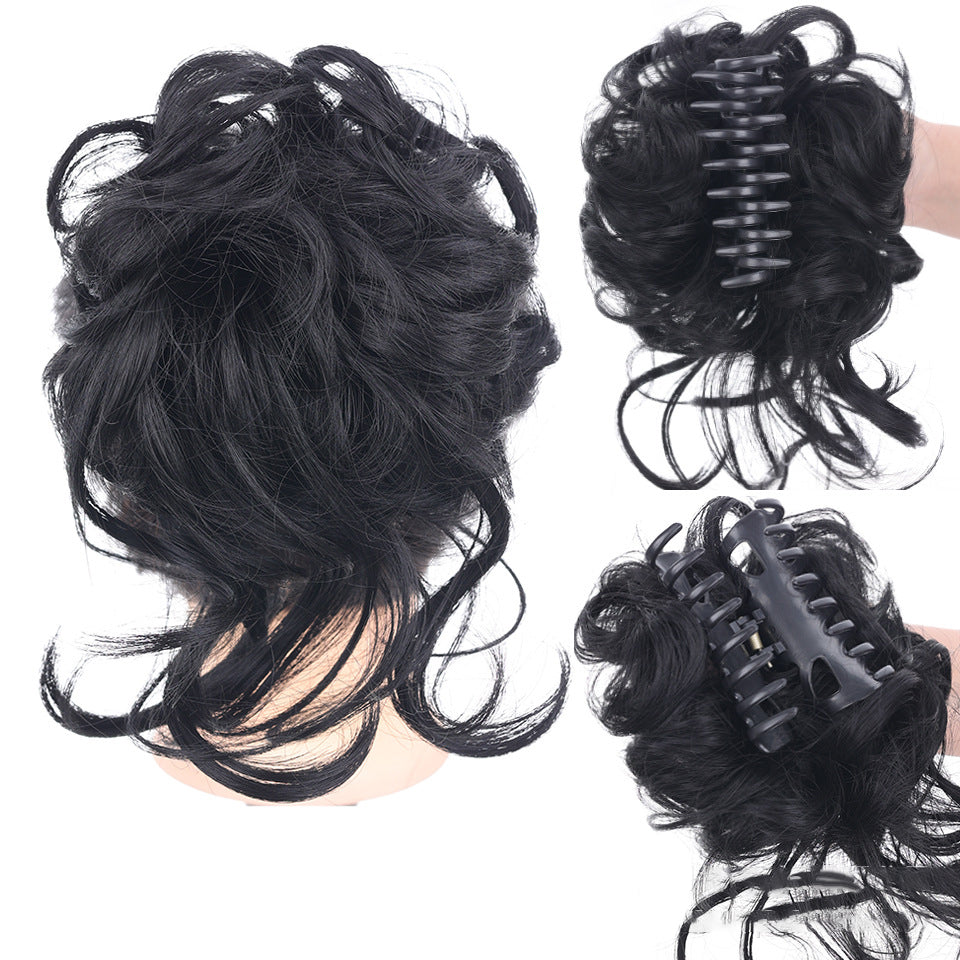 Voluminöse Kunsthaar Messy Bun Haarverlängerung für natürliche Dutt-Frisuren.