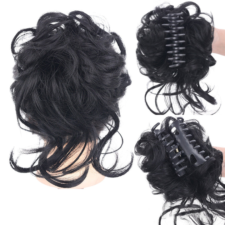 Voluminöse Kunsthaar Messy Bun Haarverlängerung für natürliche Dutt-Frisuren.