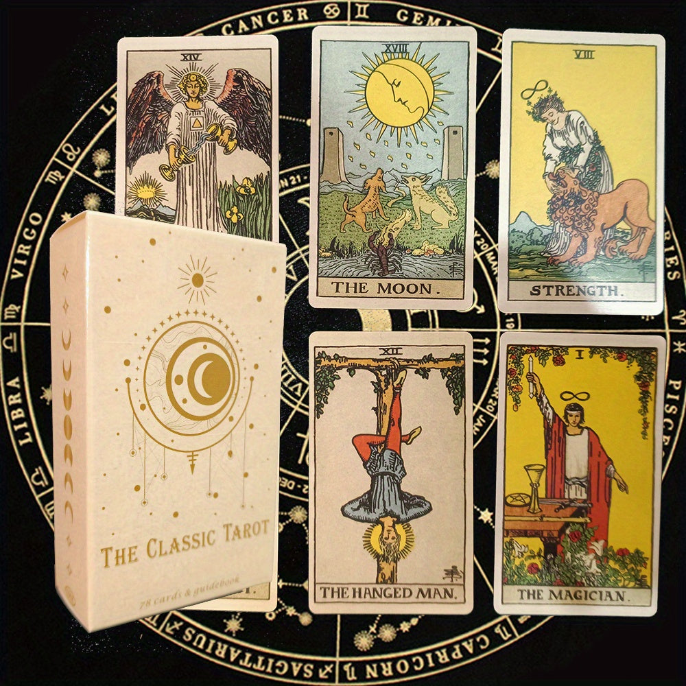Klassisches 78-Karten Tarotset SoulPath. Ideales Deck für spirituelle Führung, Wahrsagen & Selbstfindung für Anfänger.