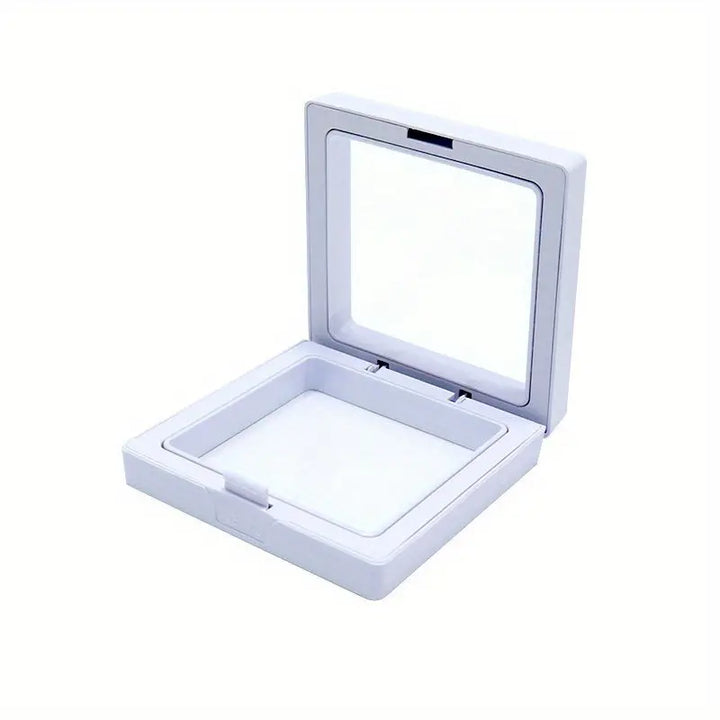 Klares Schmuckdisplay (10er Set) mit schwebendem Effekt, ideal für Ringe, Münzen & Sammlerstücke.