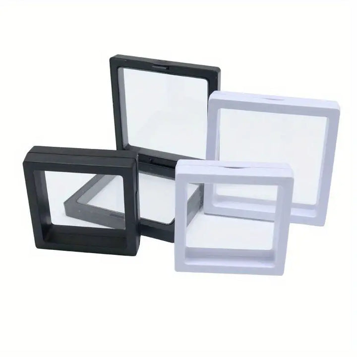 Münzdisplay & Sammlerstücke-Vitrine (10er Set), schwebend, klarer Kunststoff für optimale Sicht.