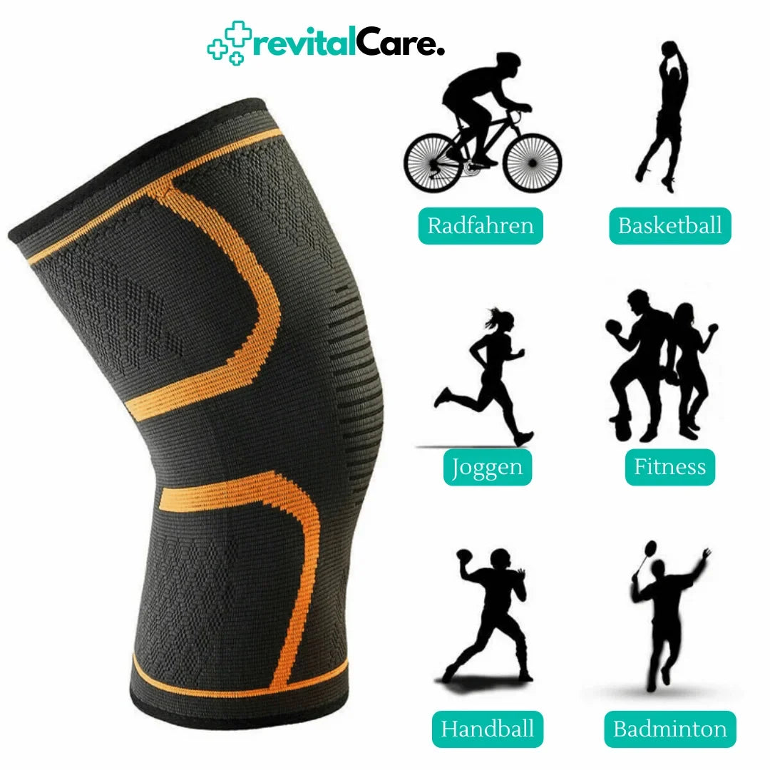 Effektive unisex Knie-Stützbandage für aktive Menschen, schützt das Gelenk optimal.