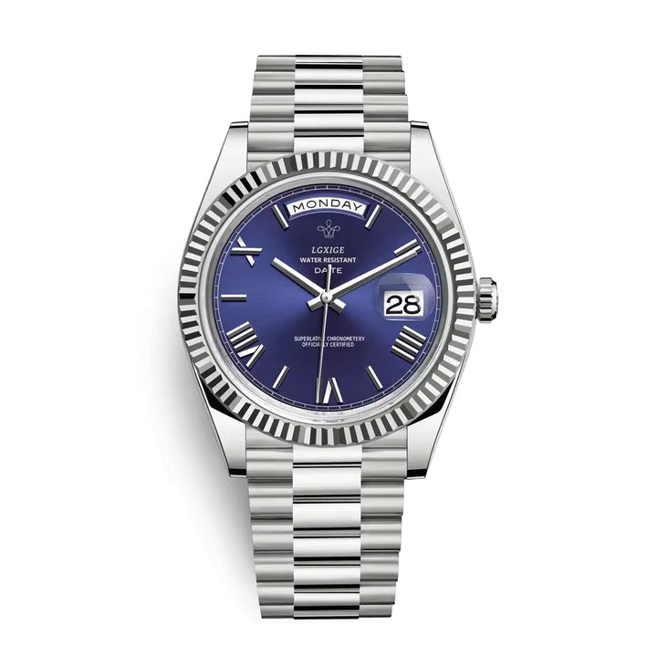 Elegante Herrenuhr zu Freizeitkleidung, vielseitiges Accessoire, perfekt für einen entspannten, stilvollen Look.