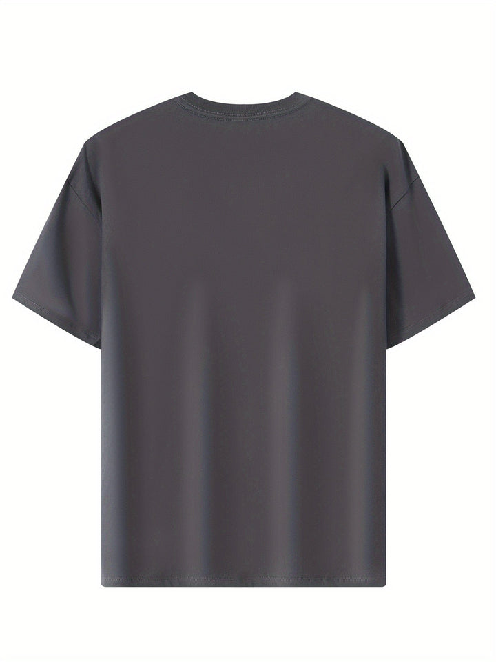 Schlichtes Herren Basic T-Shirt für einen modernen Casual Look und entspannte Freizeitmode.
