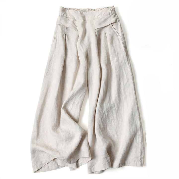 Moderne Damen Herbsthose, weites Bein, hoher elastischer Bund. Super bequem & stilvoll für jeden Tag.